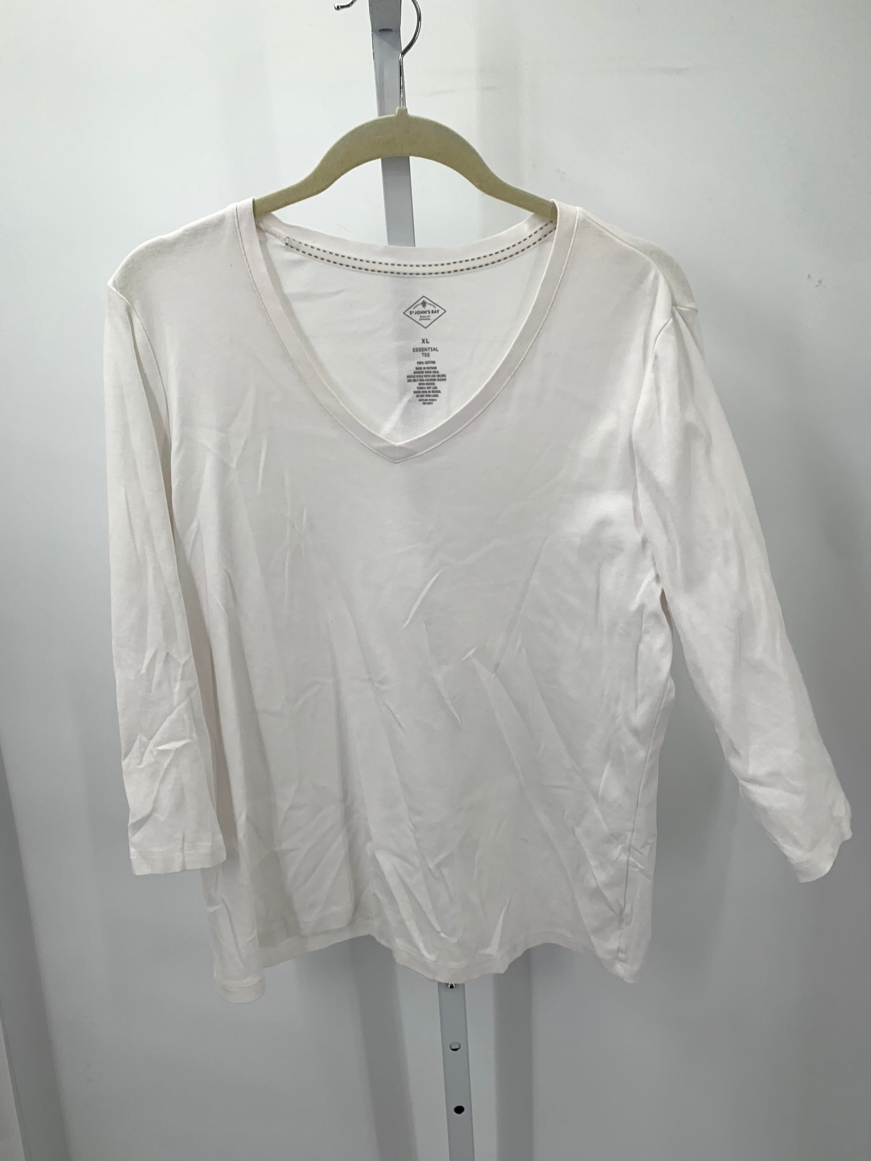 St. Johns Bay Size Extra Large Misses 3/4 Sleeve Shirt