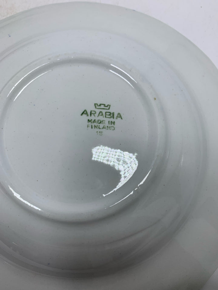 2 VTG RURAL SCENE FLAT BOWLS.