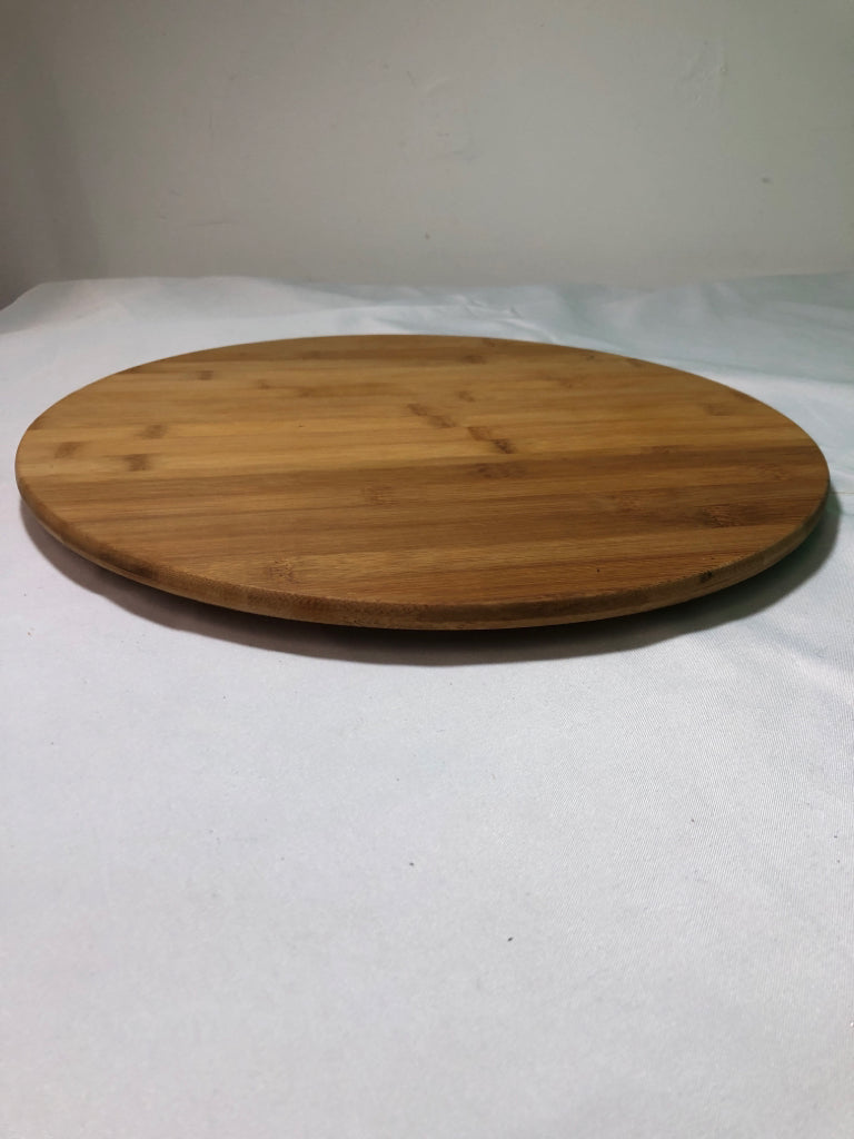 WOOD CIRCLE LAZY SUSAN TRAY.