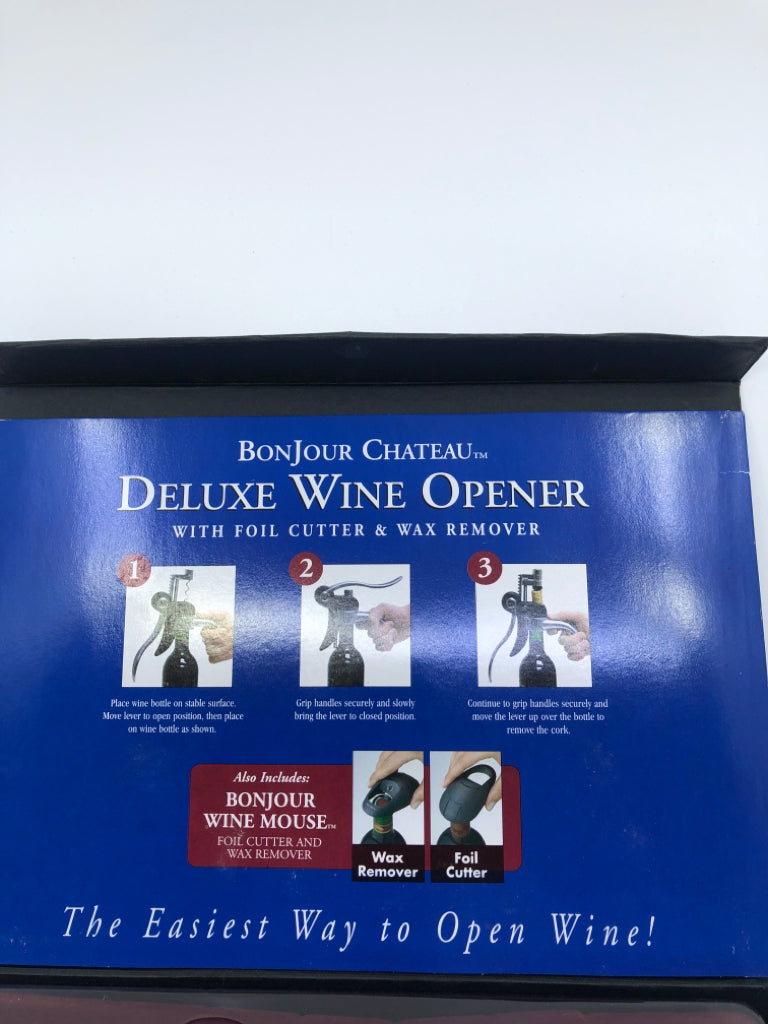 NIB DELUXE WINE OPENER.