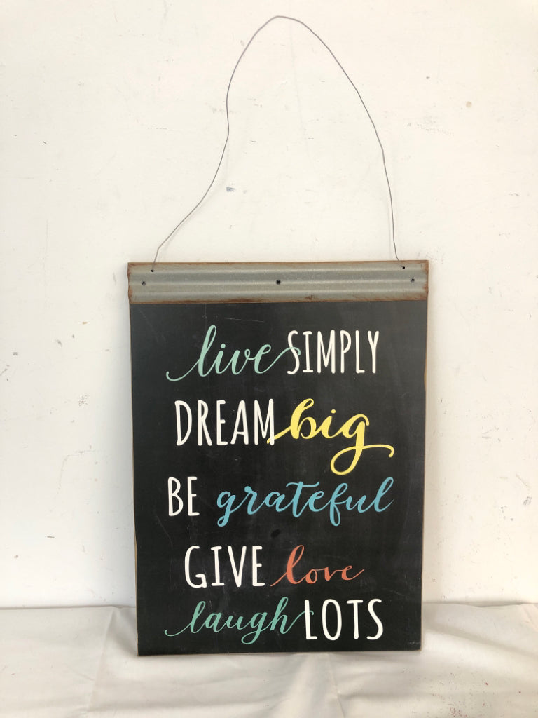 LIVE SIMPLE DREAM BIG WALL HANGING.