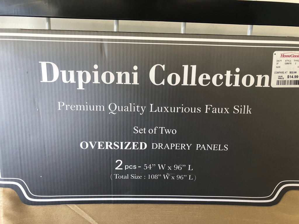 2pc NIP PANELS DUPIONI COLLECTION.