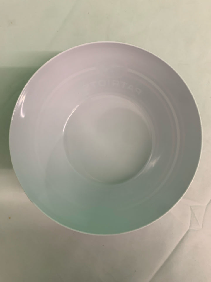 MELAMINE PATRIOTS SERVING BOWL.