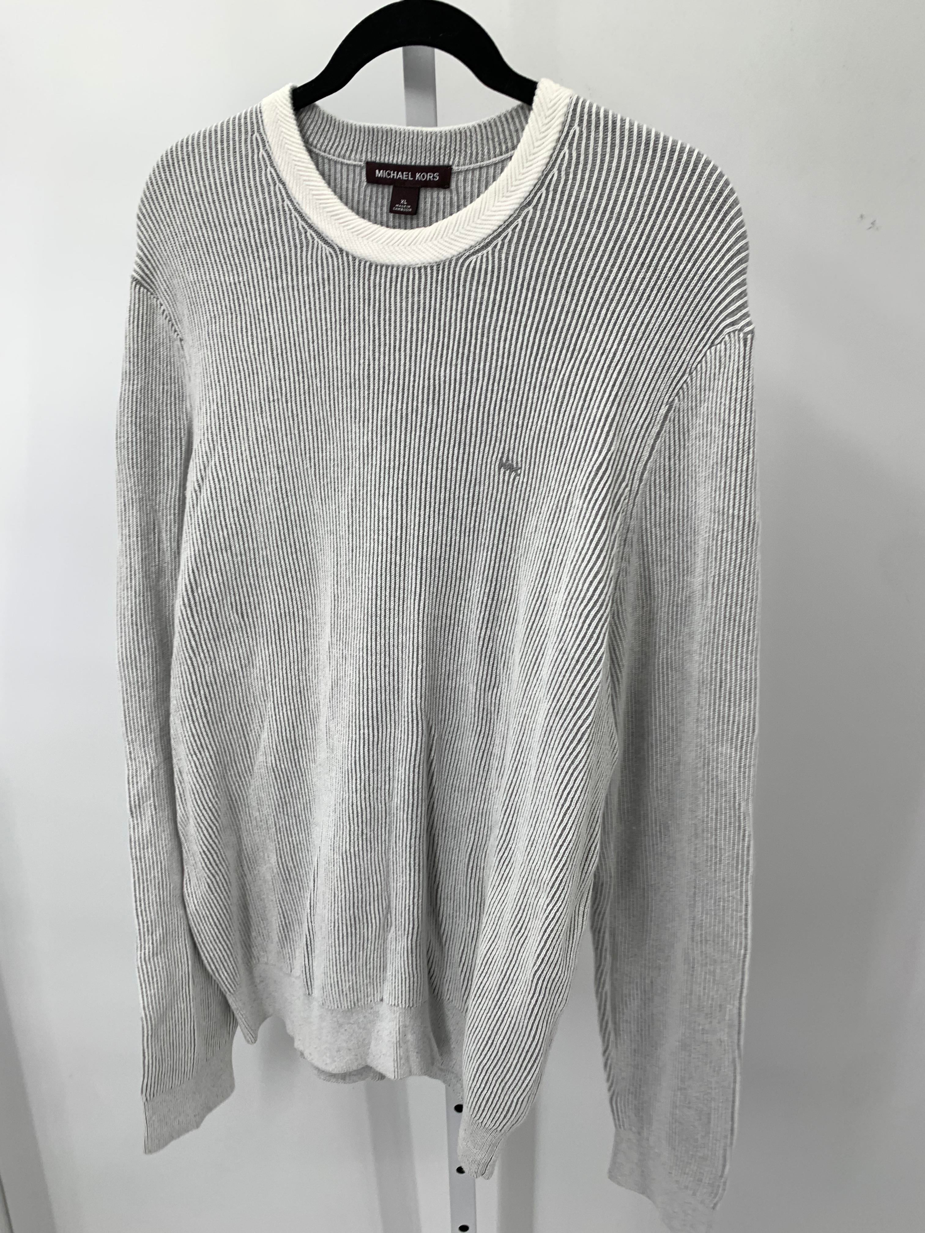 WHITE RIBBED SWEATER