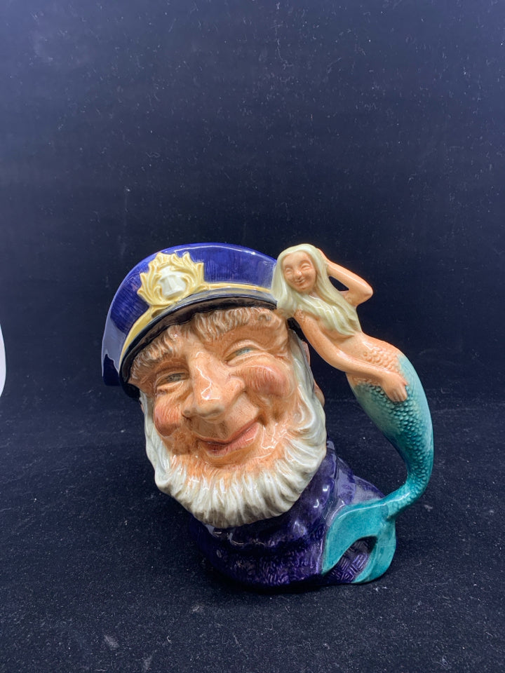 VTG OLD SALT MAN AND MERMAID TOBY PITCHER.