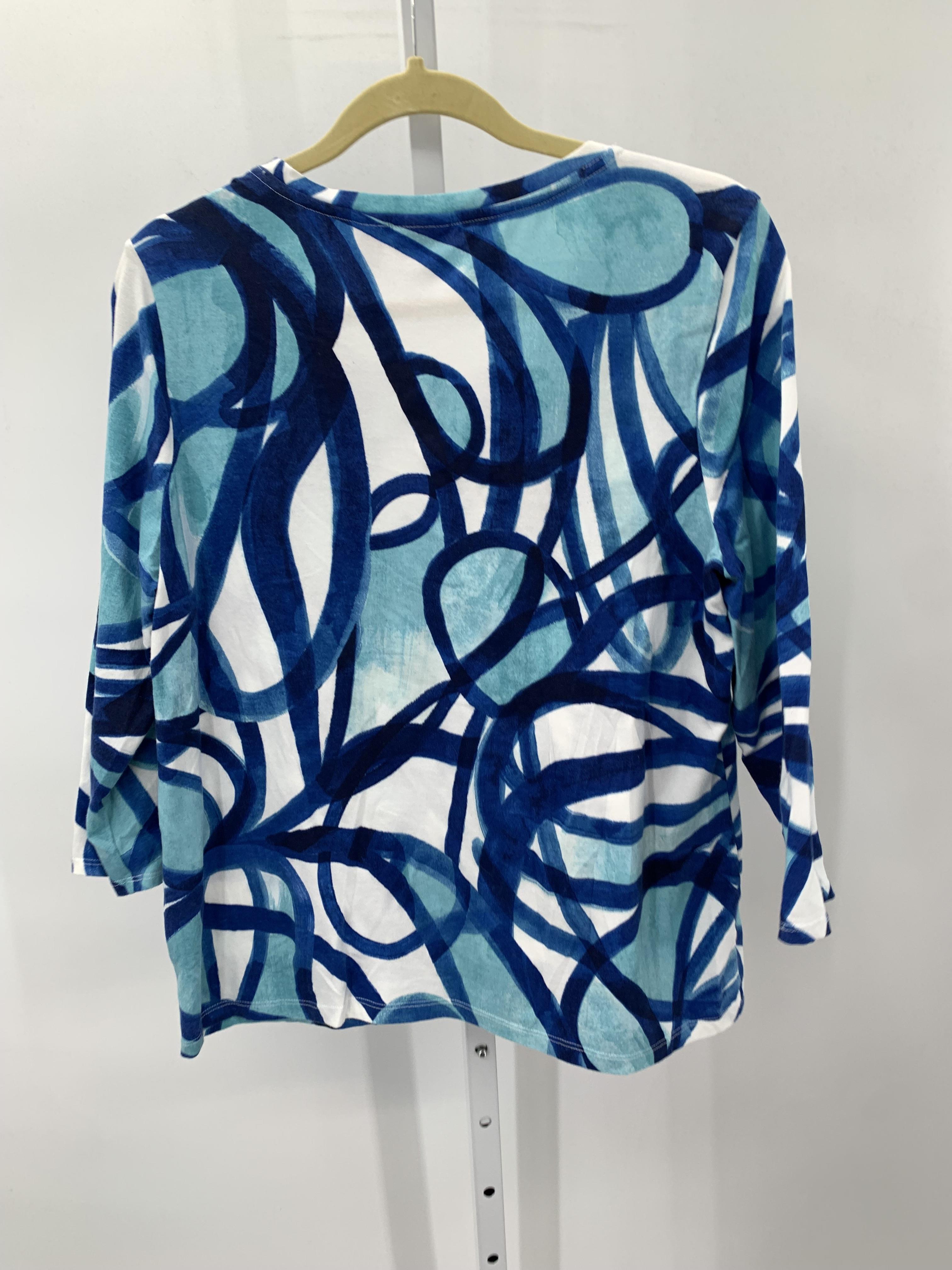 Chico's Size Small Misses 3/4 Sleeve Shirt