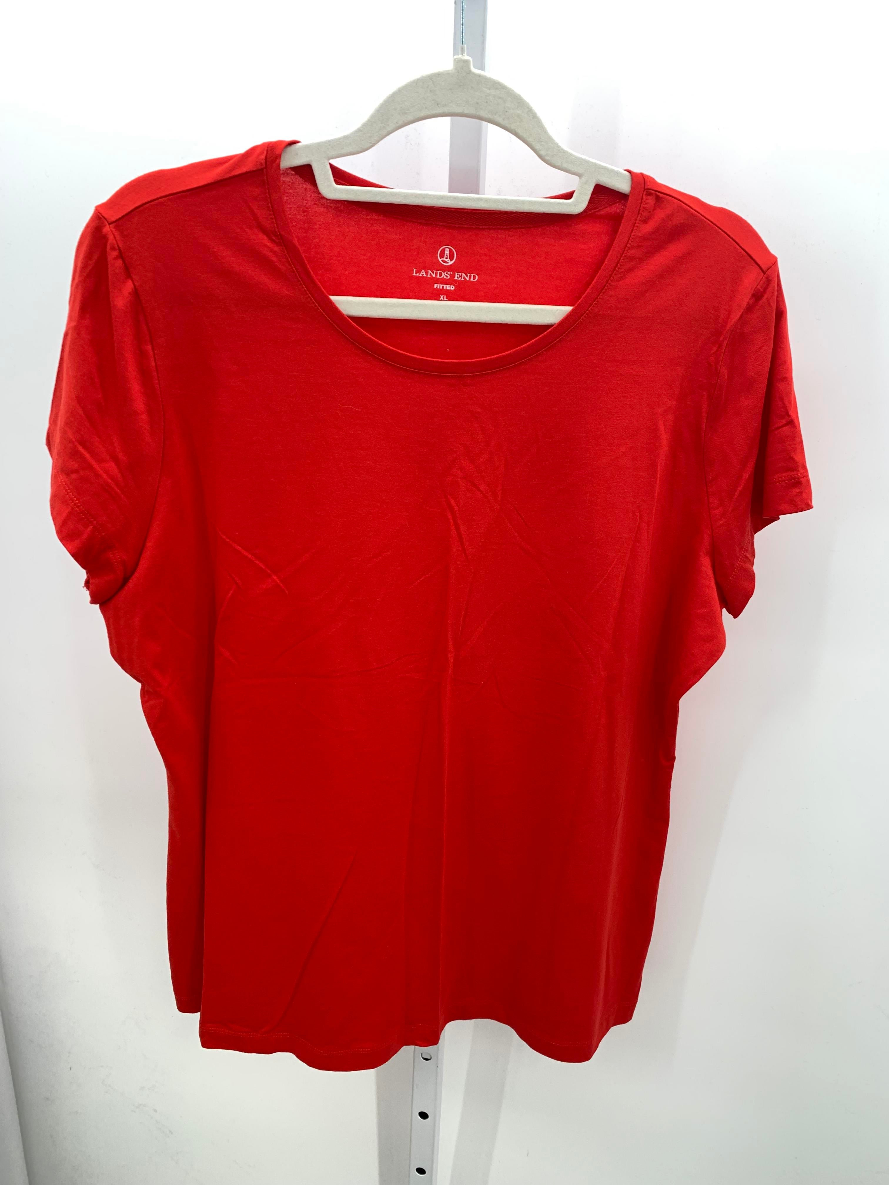 Lands End Size Extra Large Misses Short Sleeve Shirt