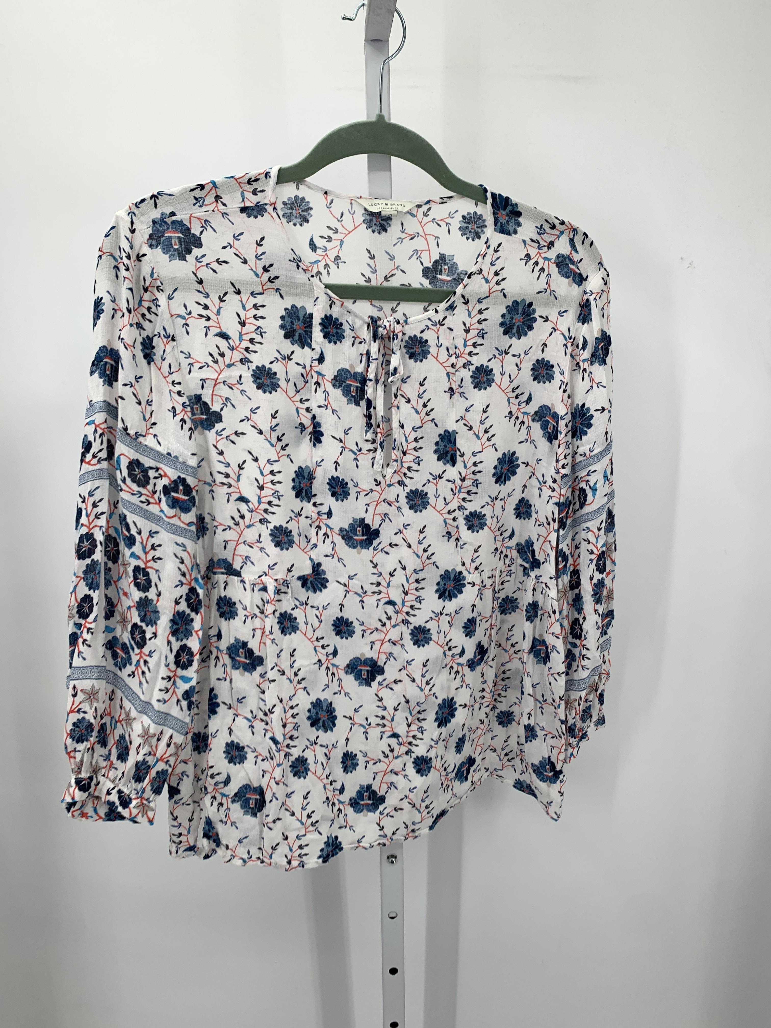 Lucky Brand Size Large Misses 3/4 Sleeve Shirt