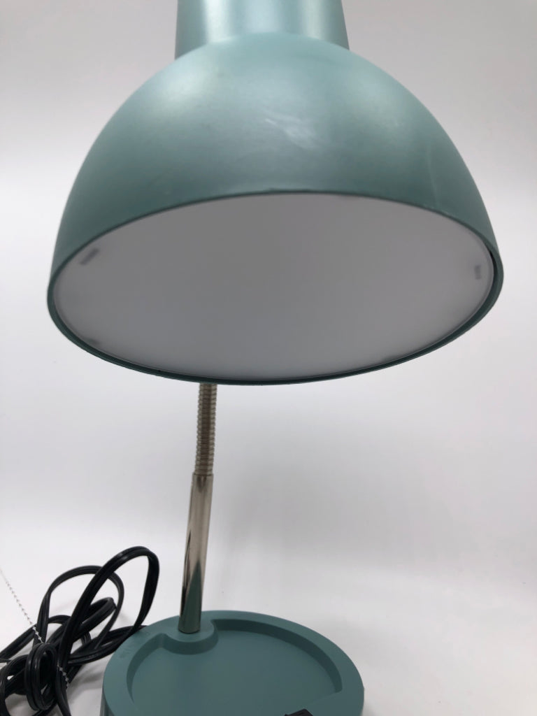 BLUE ADJUSTABLE LED DESK LAMP.