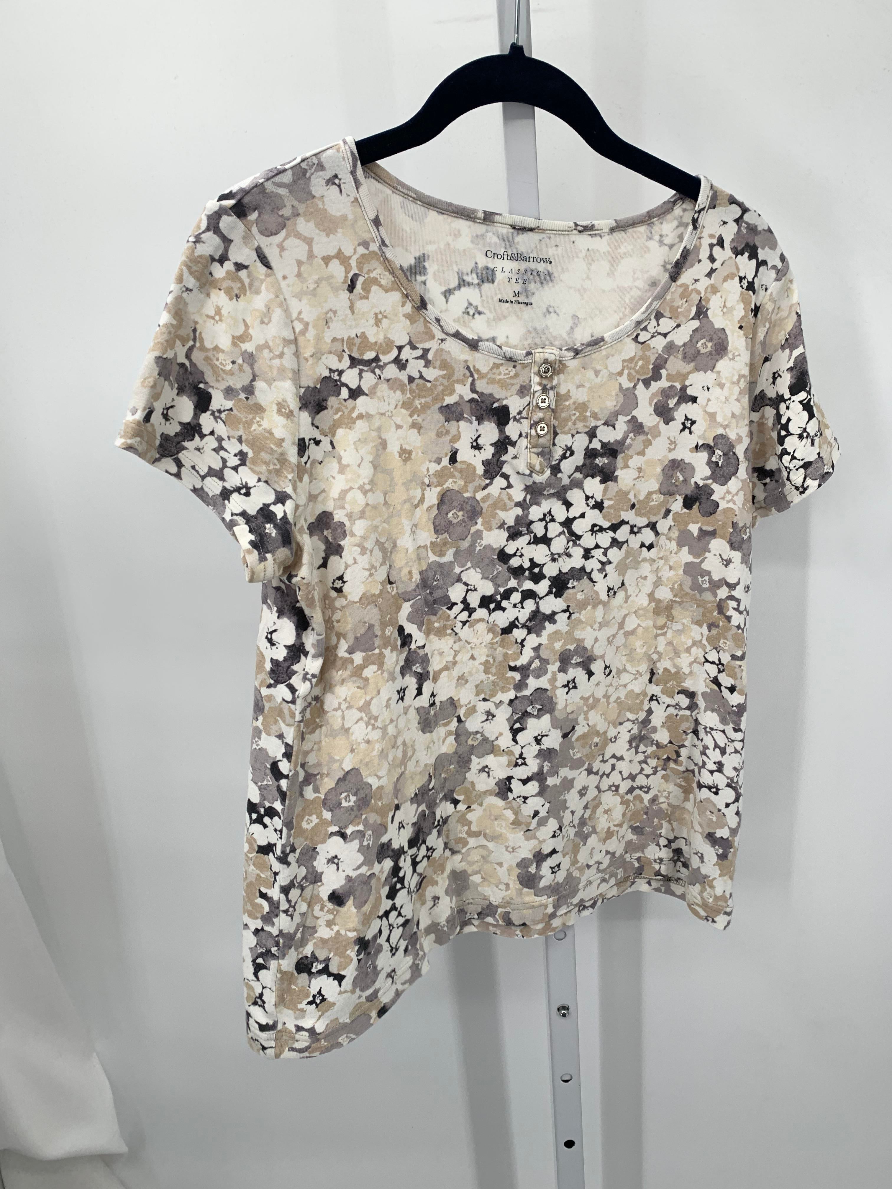 Croft & Barrow Size Medium Misses Short Sleeve Shirt