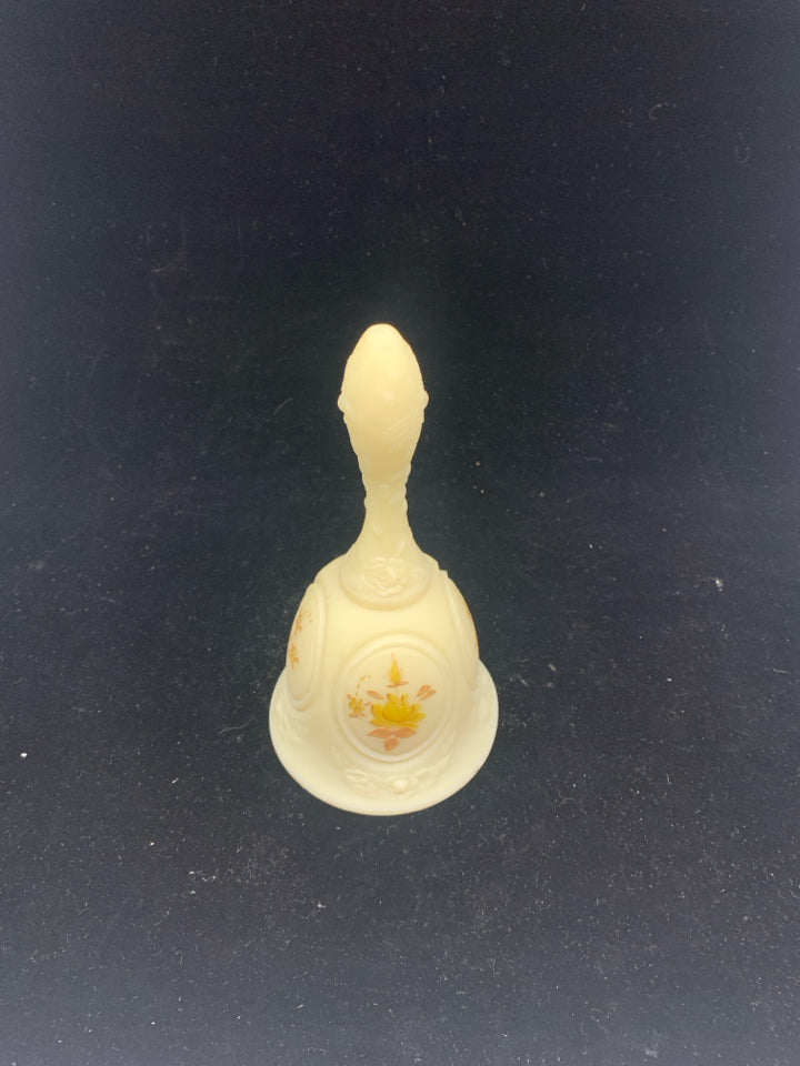 FENTON FROSTED CREAM GLASS BELL.