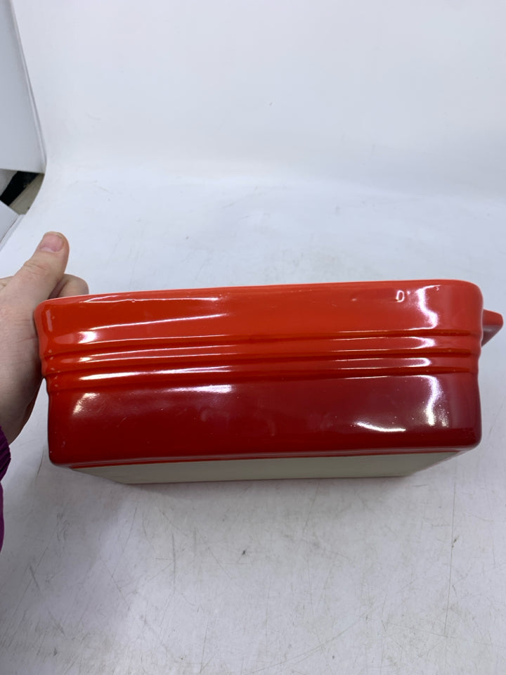 RED OMBRE LARGE LOAF PAN.