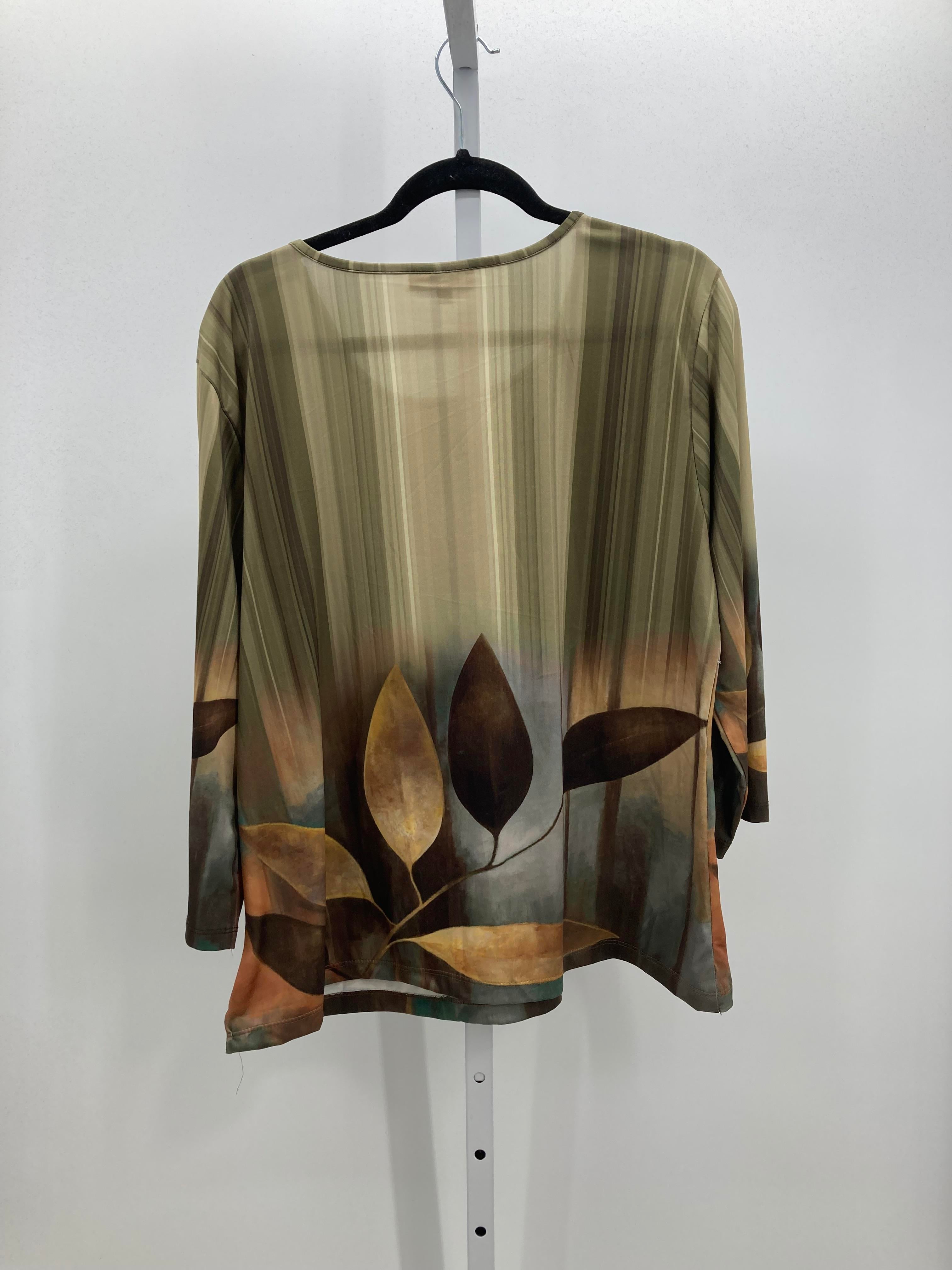 Size 1X Womens 3/4 Sleeve Shirt
