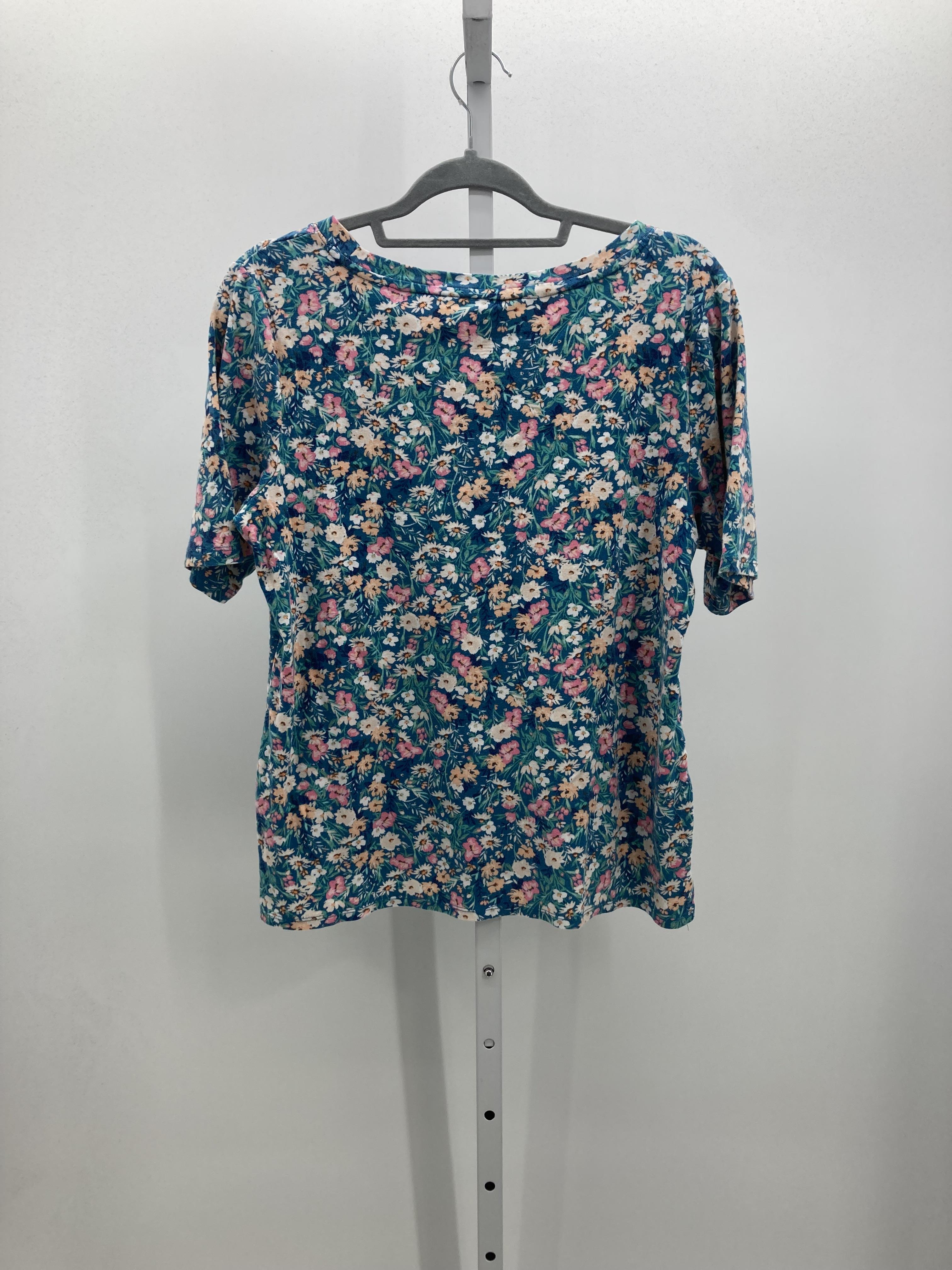 Croft & Barrow Size Large Misses Short Sleeve Shirt
