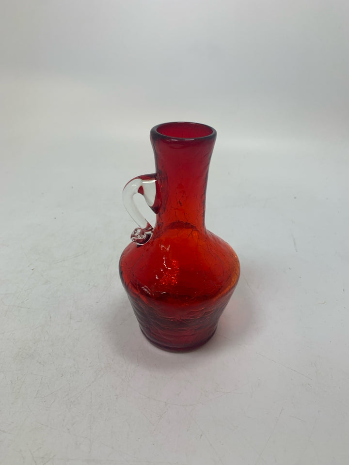 BLOWN CRACKLE GLASS SMALL PITCHER.