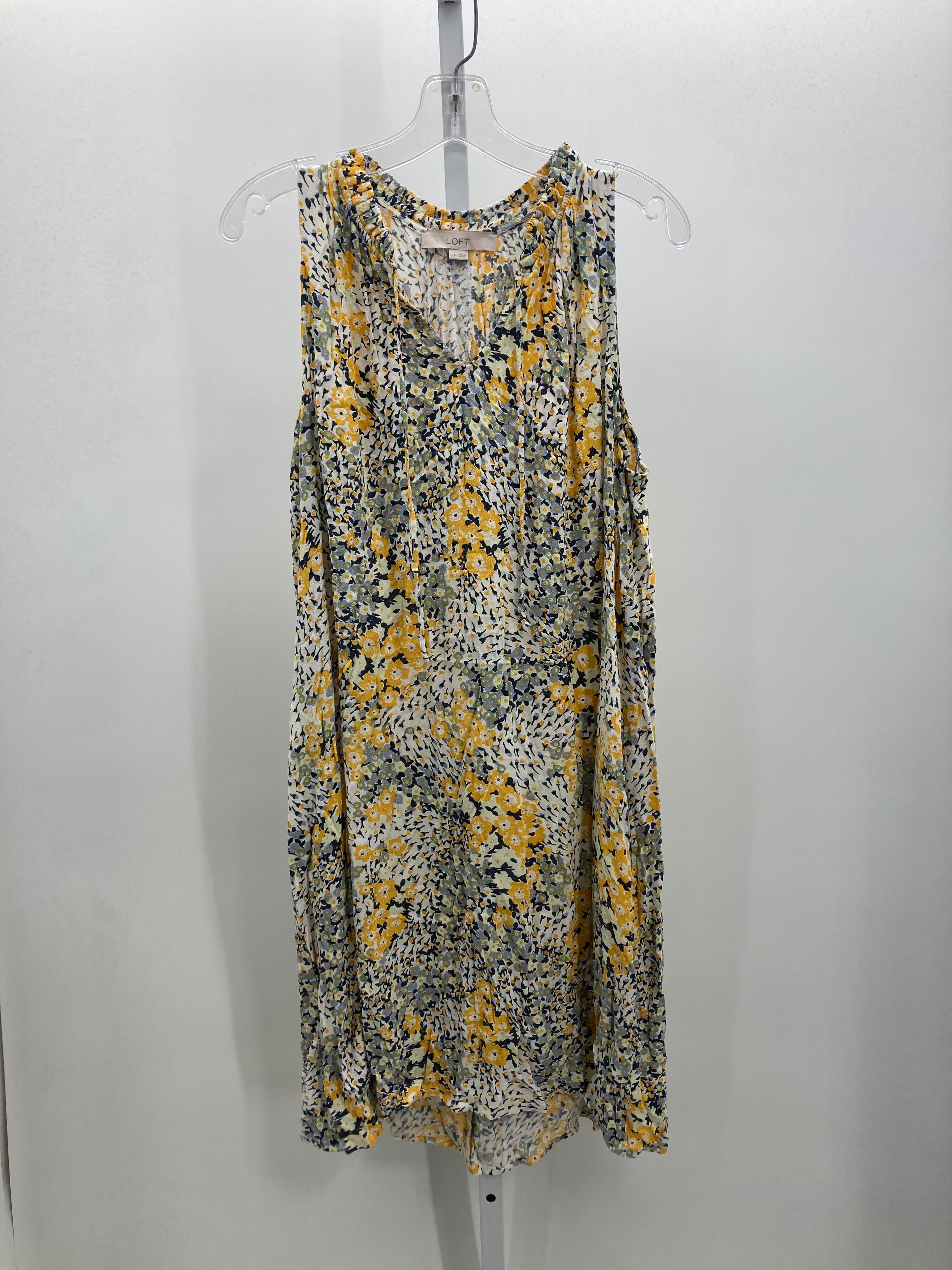 Loft Yellow Size Large Maternity Sleeveless Dress