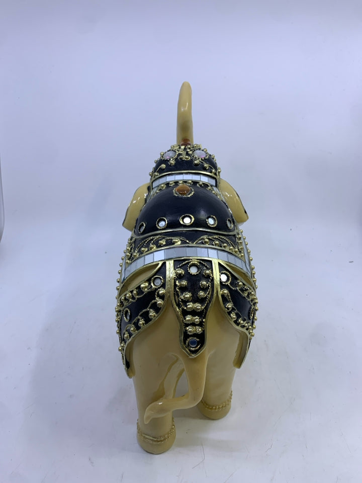 RESIN JEWELED ELEPHANT.