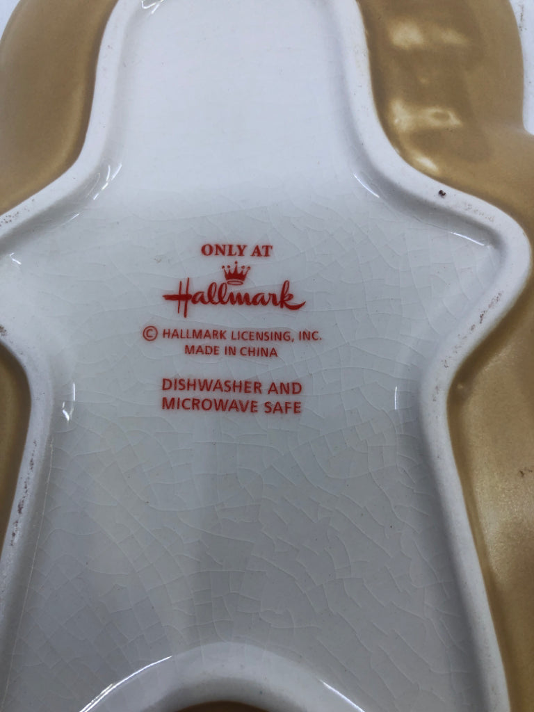 GINGERBREAD COOKIE SERVING DISH.