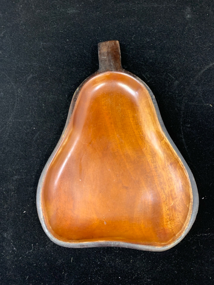 WOOD PEAR SHAPED CATCH ALL.