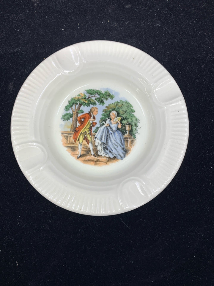 VTG VICTORIAN MAN AND WOMAN ASHTRAY.