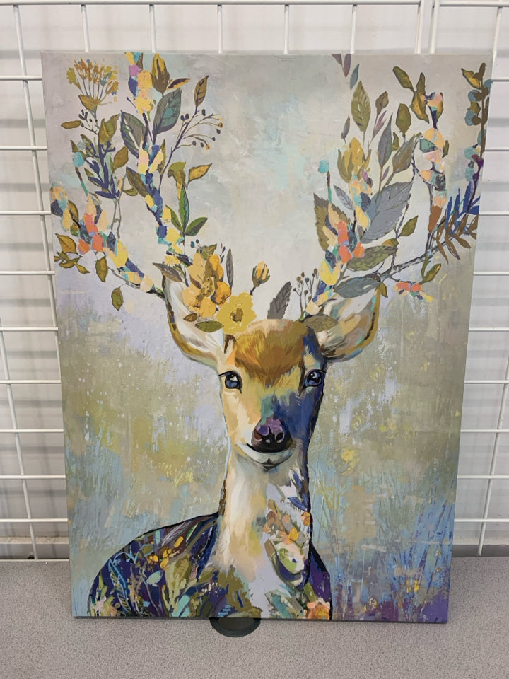 ABSTRACT DEER CANVAS.