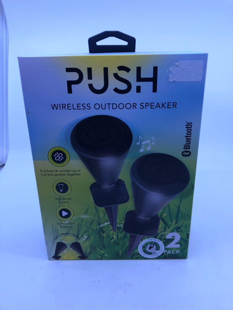 NIB PUSH WIRELESS OUTDOOR SPEAKER.