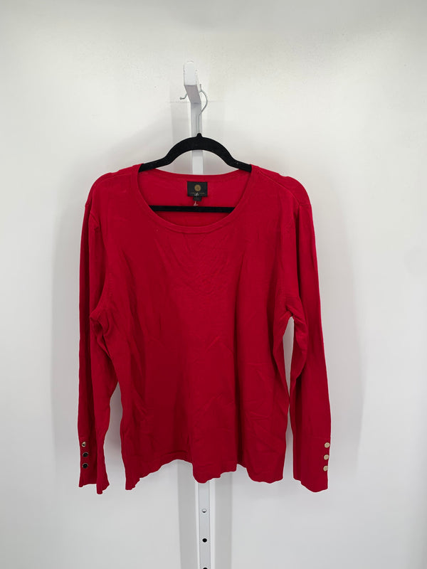 JM Collection Size Extra Large Misses Long Slv Sweater