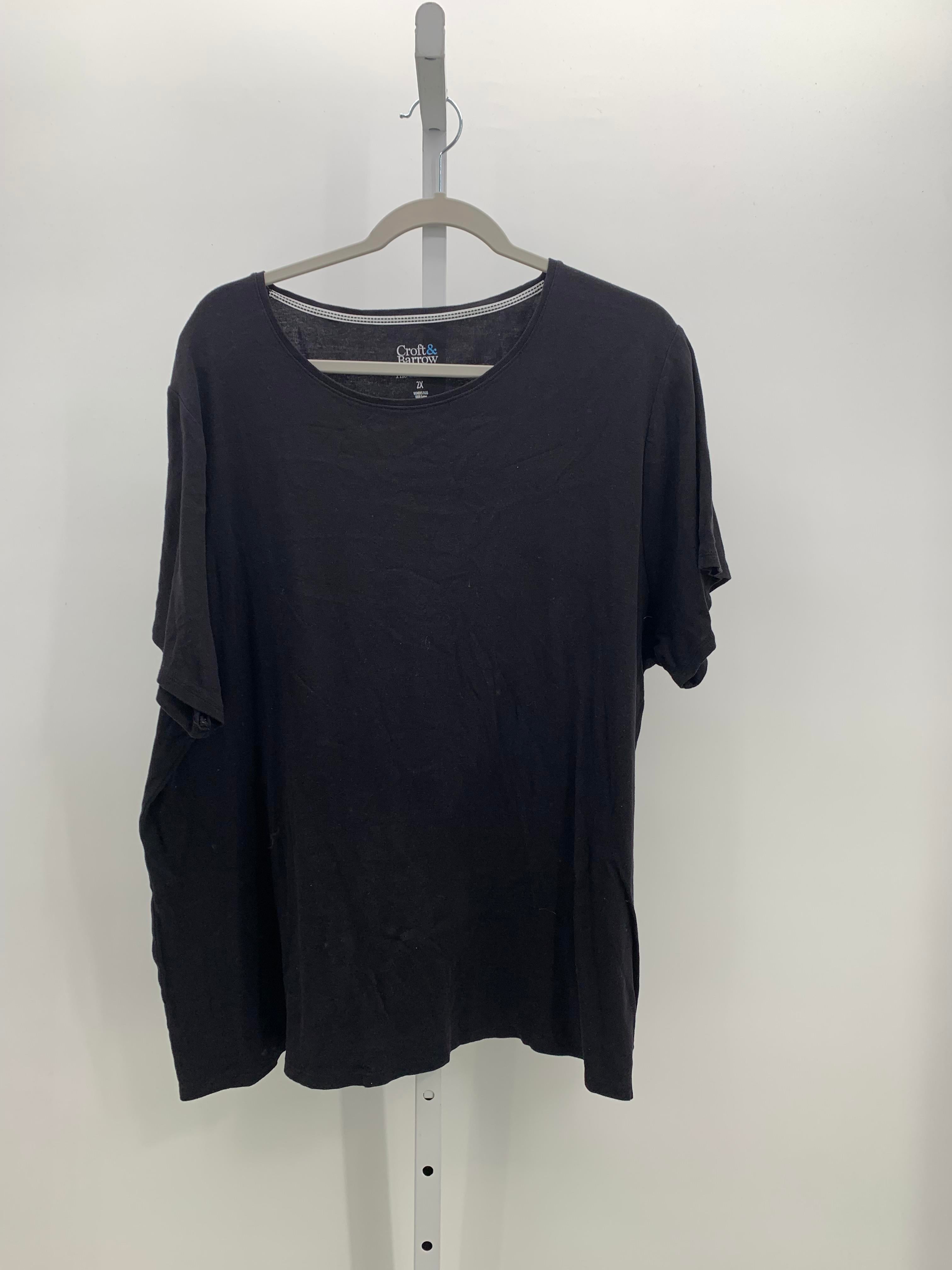 Croft & Barrow Size 2X Womens Short Sleeve Shirt