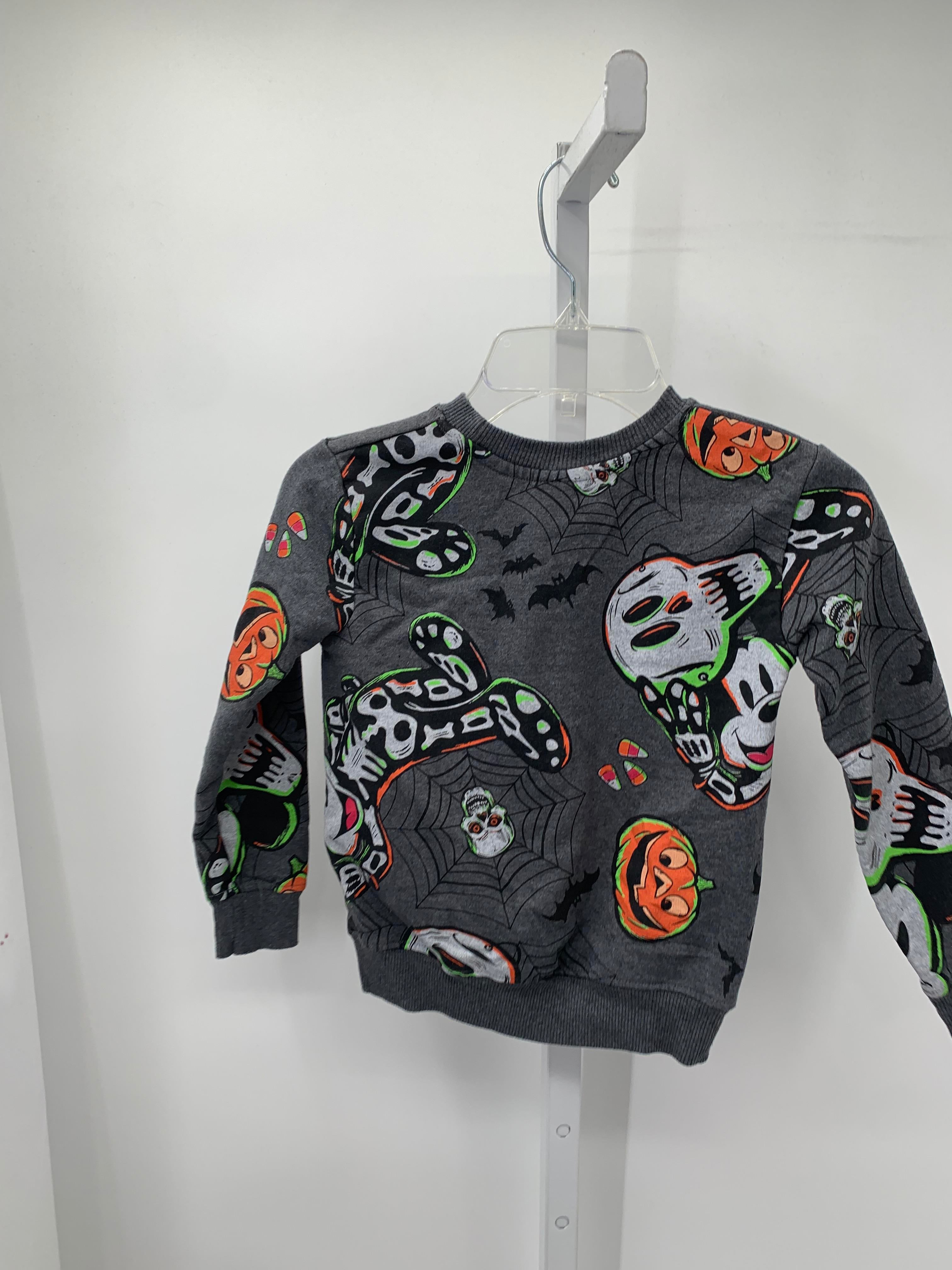 LONG SLV SHIRT MICKEY MOUSE SKULLS