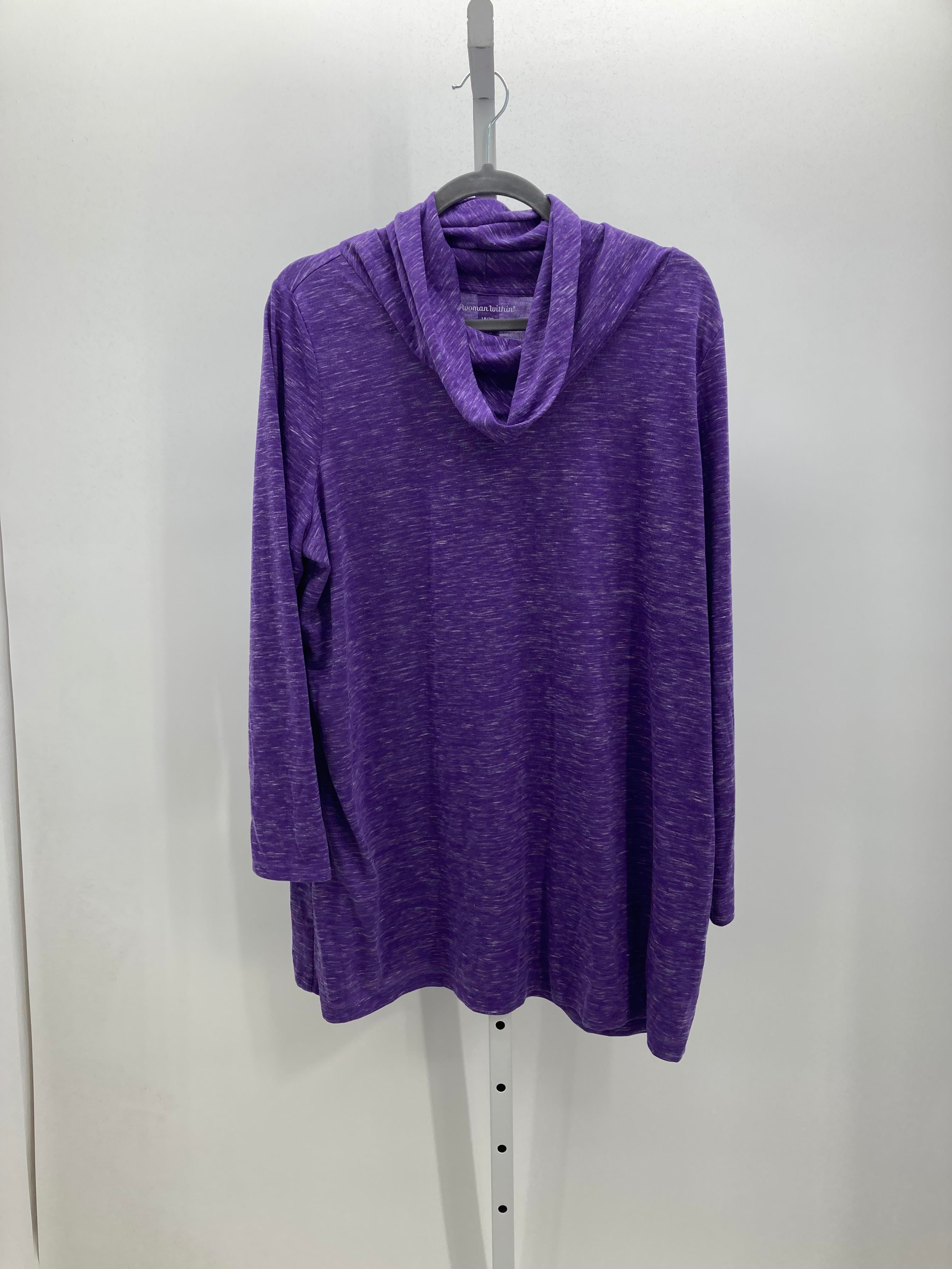 Woman Within Size 18/20 W Womens Long Sleeve Shirt