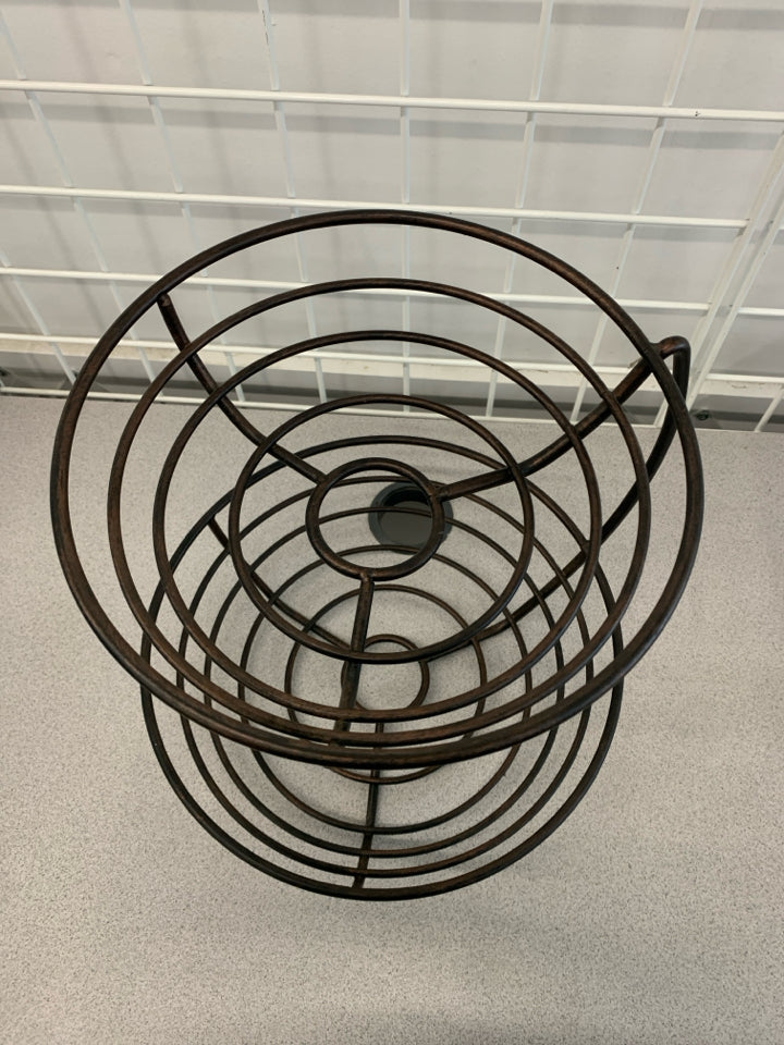 2 TIER METAL FRUIT BASKET.