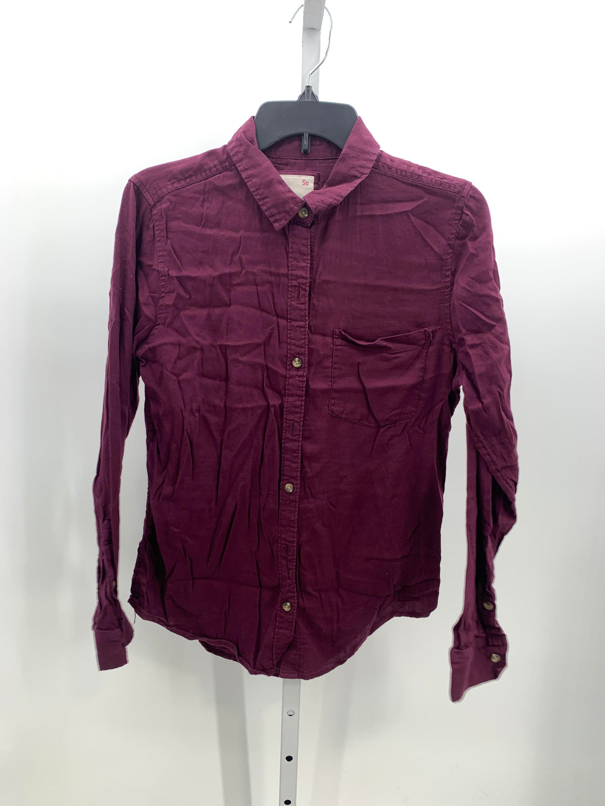 SO Size Medium Juniors Long Sleeve Shirt