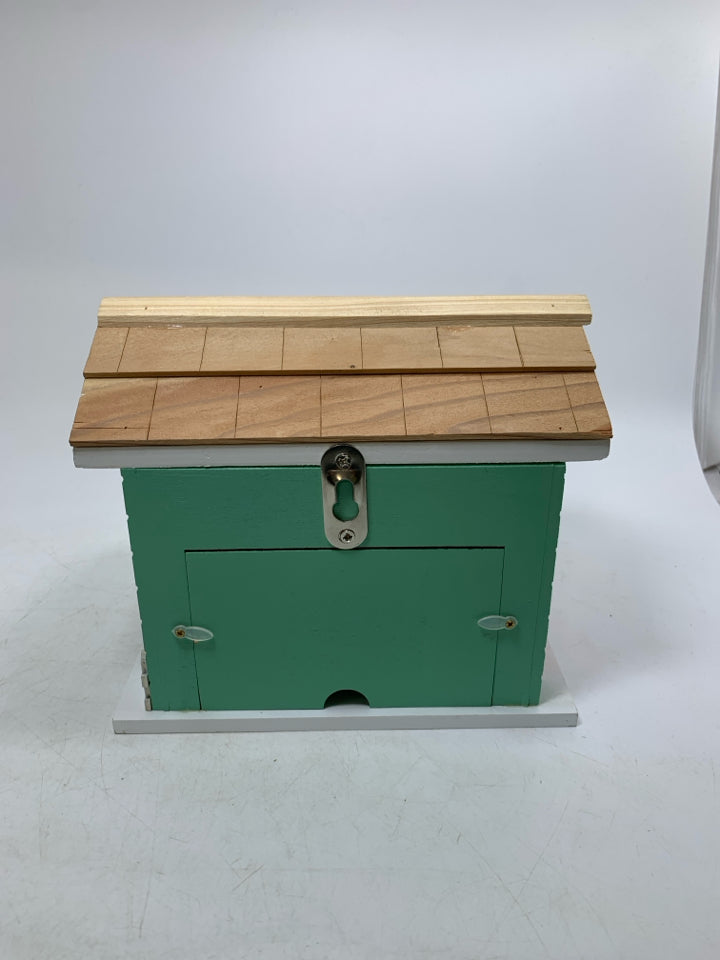 COLORFUL SHE SHED BIRD HOUSE.