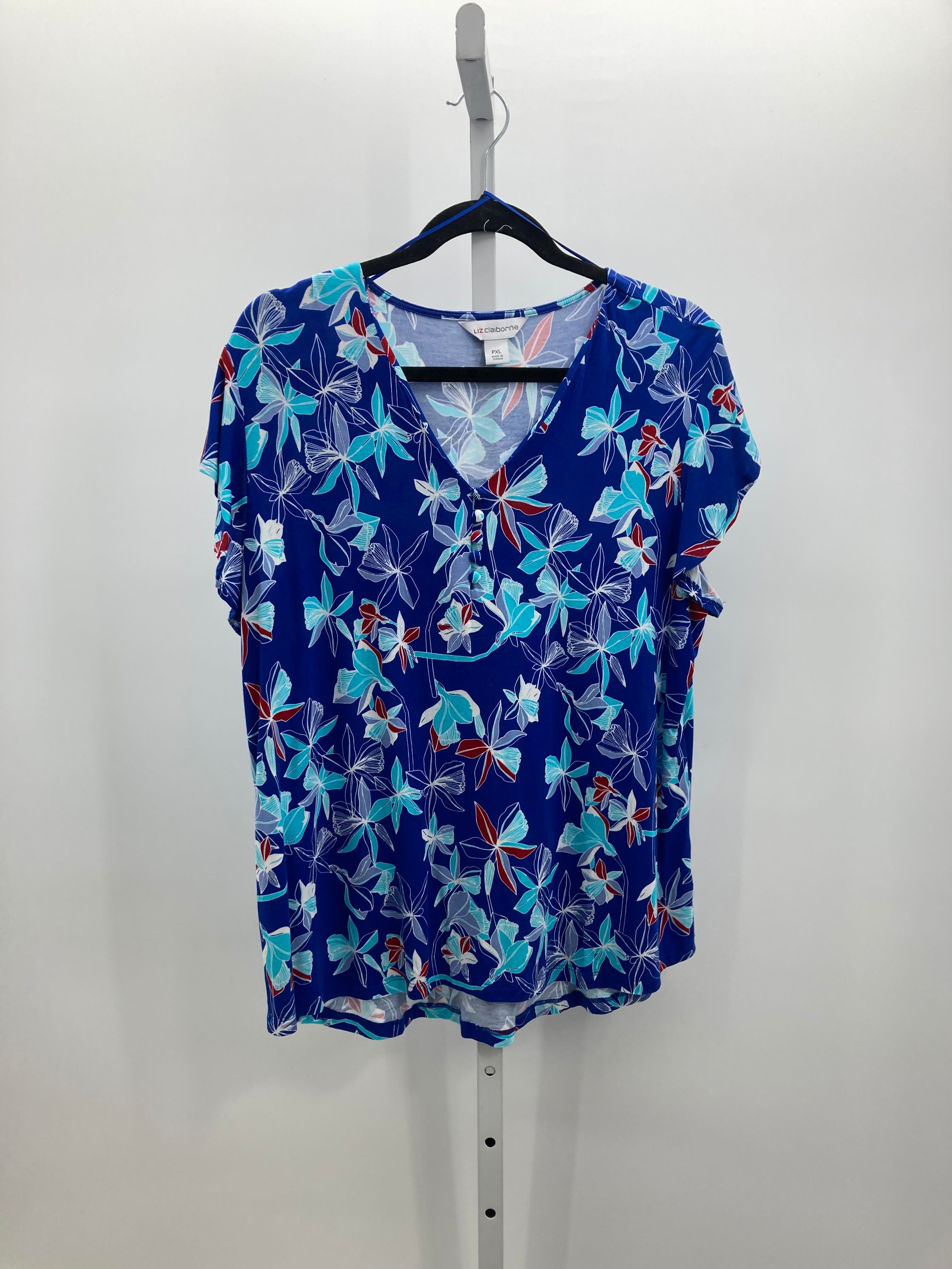 Liz Claiborne Size X Large Petite Petite Short Sleeve Shirt