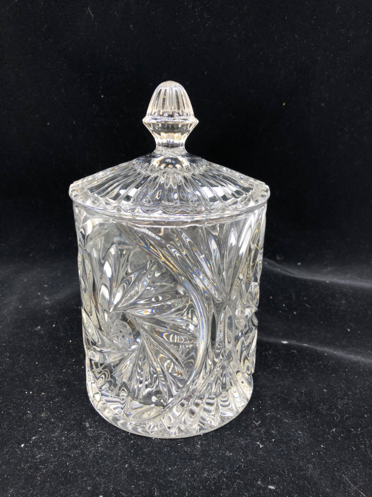 CUT GLASS CRYSTAL BISCUIT CANISTER 8.