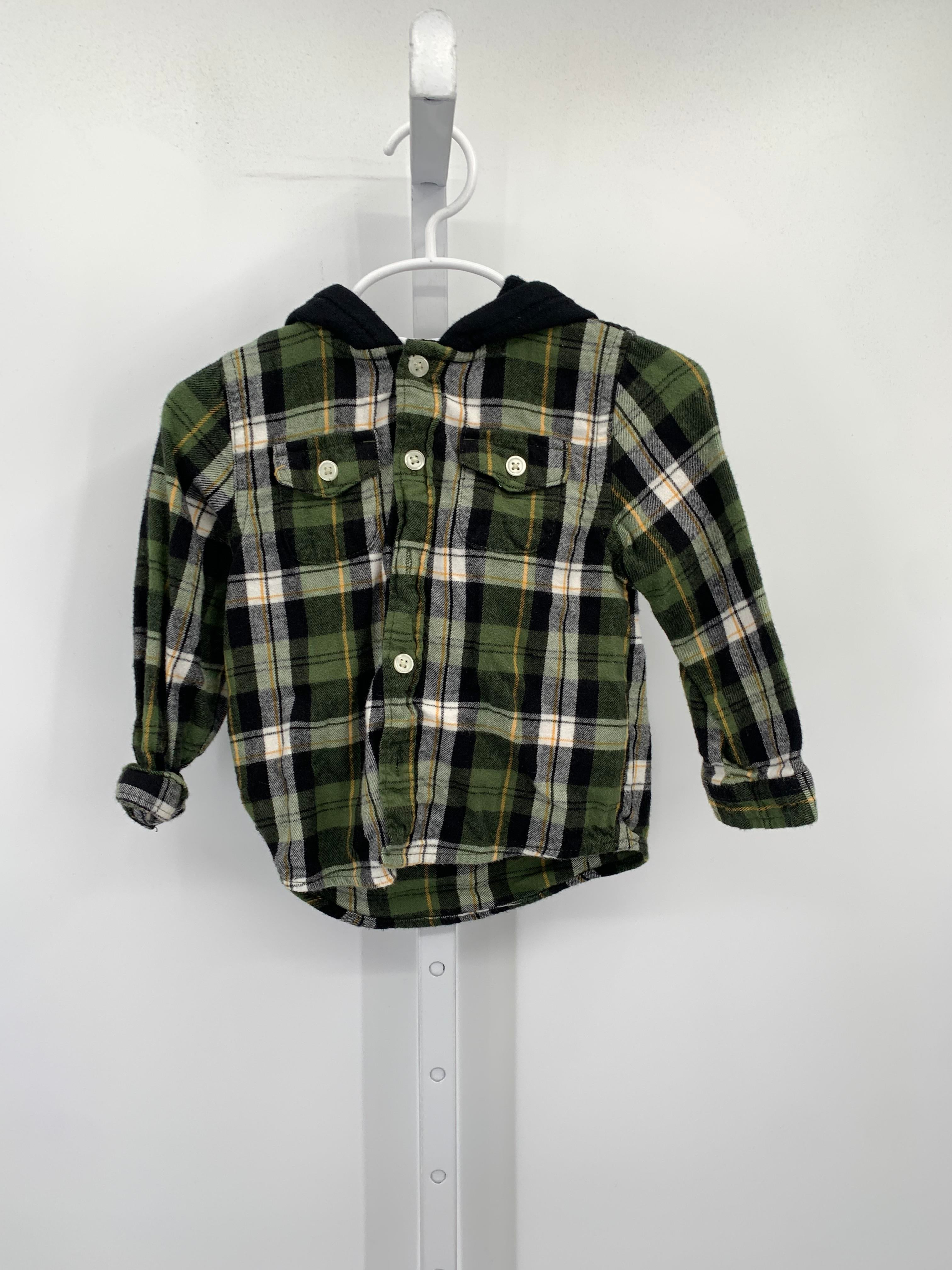 HOODED PLAID BUTTON DOWN