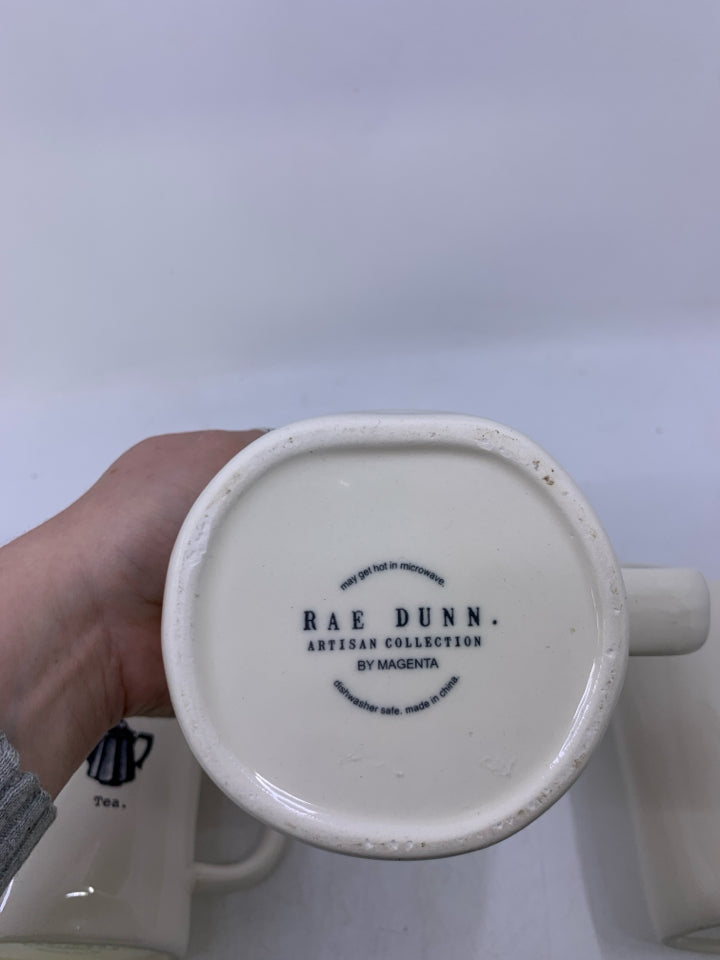 4 PC ASSORTED TEA POTS MUGS.