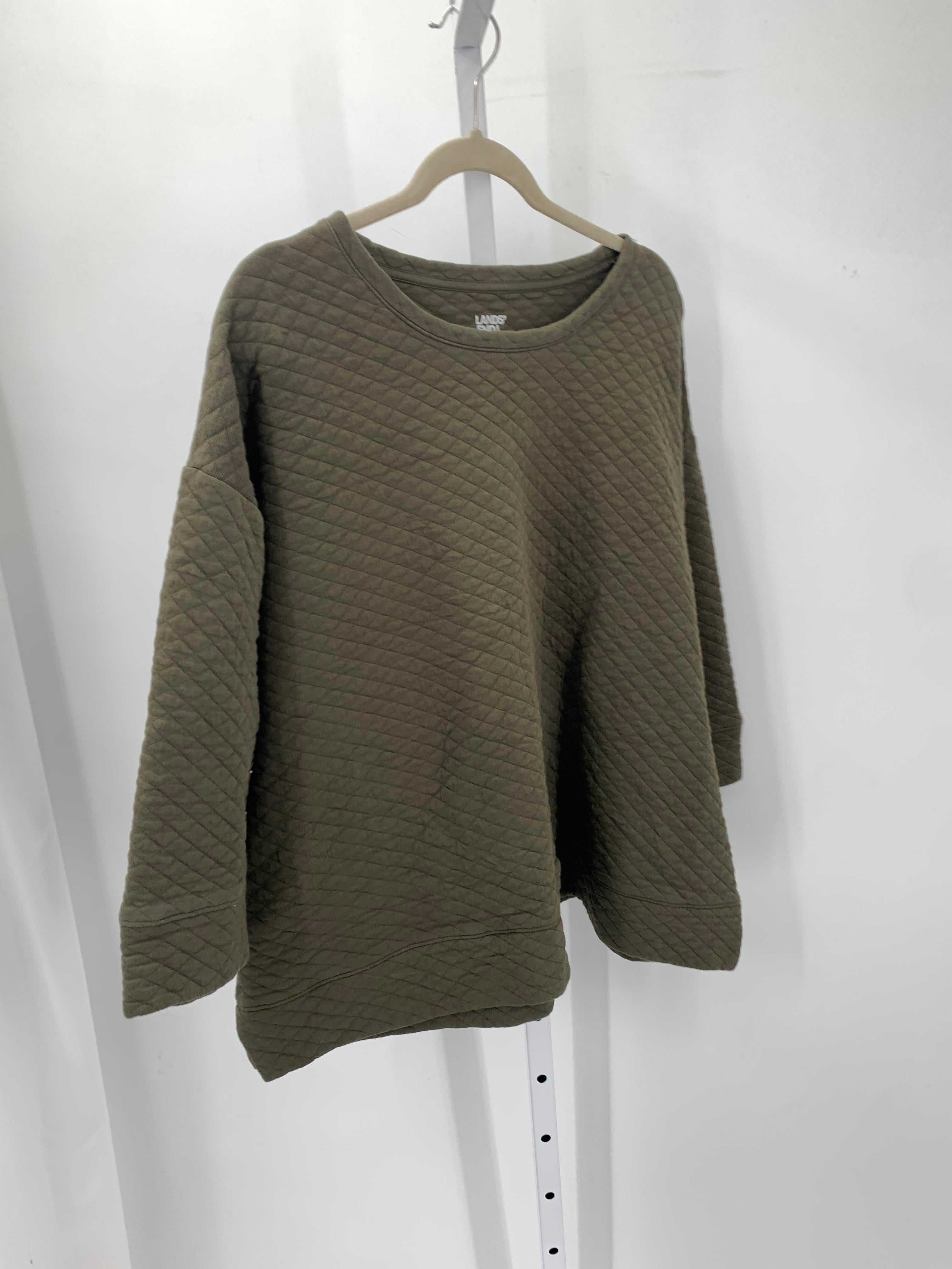 Lands End Size 2X Womens 3/4 Sleeve Shirt