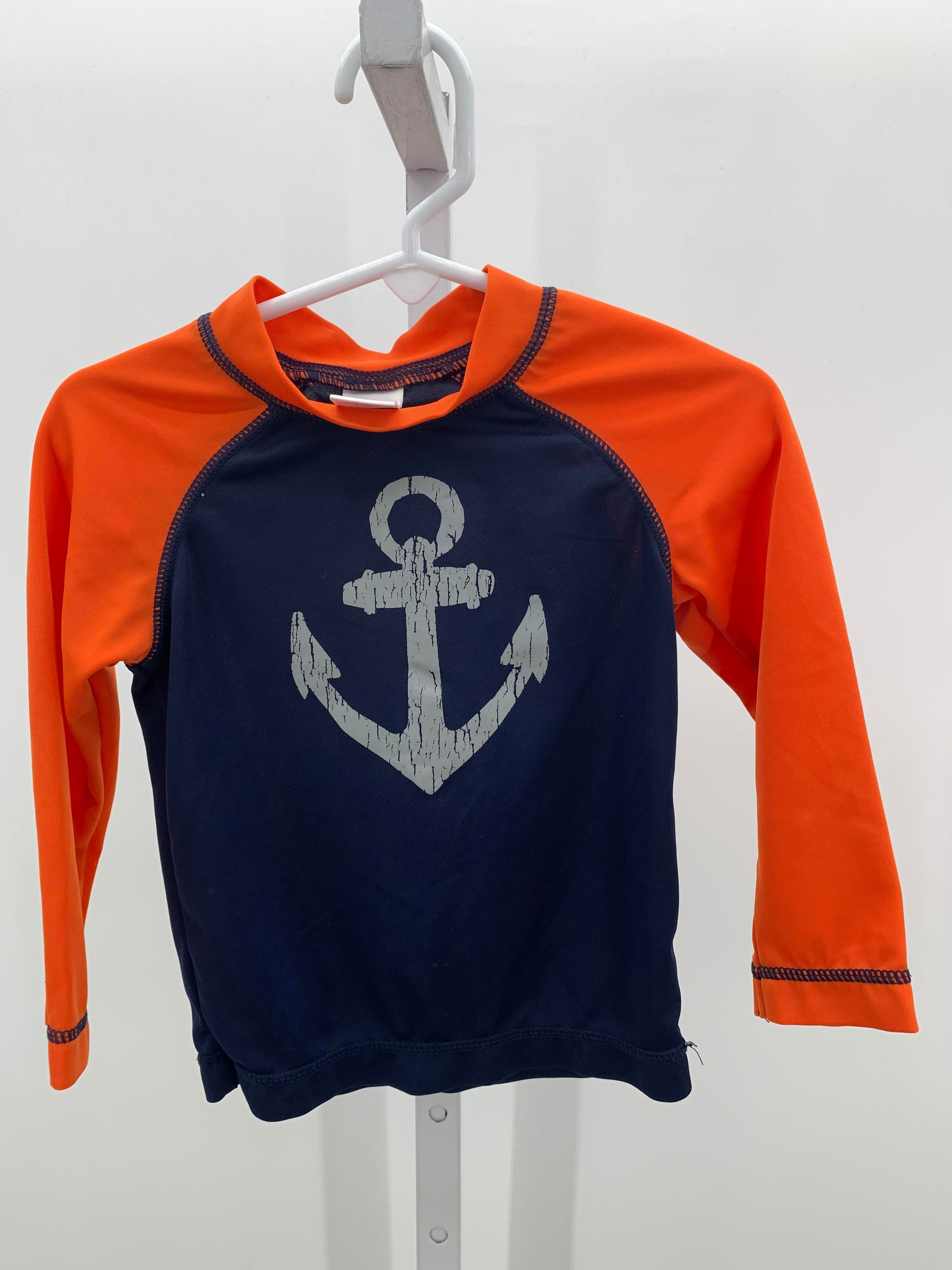 ORANGE SLEEVES GREY ANCHOR