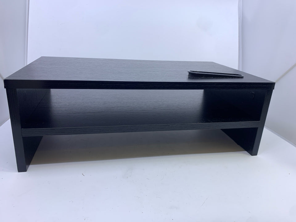2 TIER BLACK COMPUTER RISER.