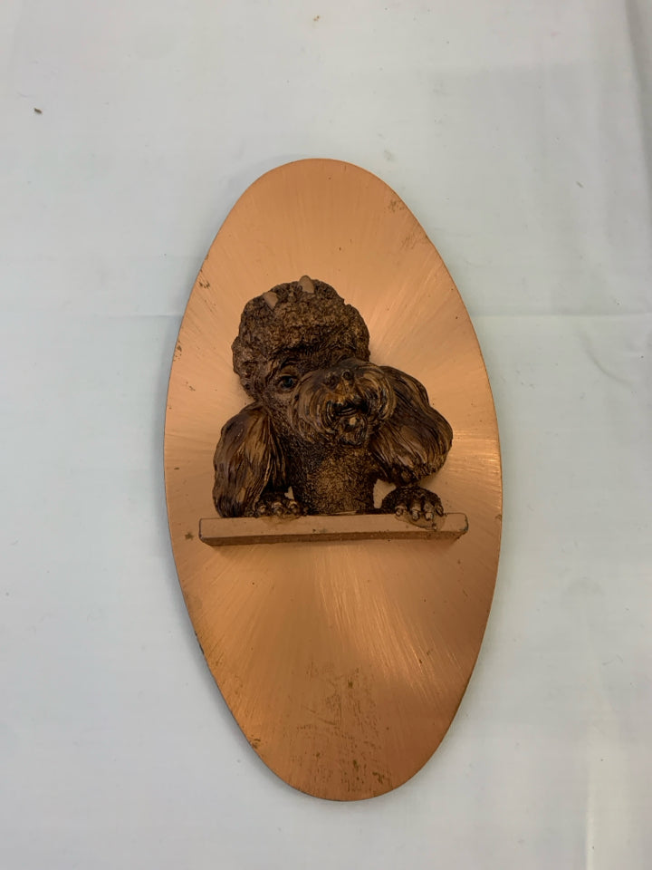 POODLE COPPER COLOR WALL HANGING.