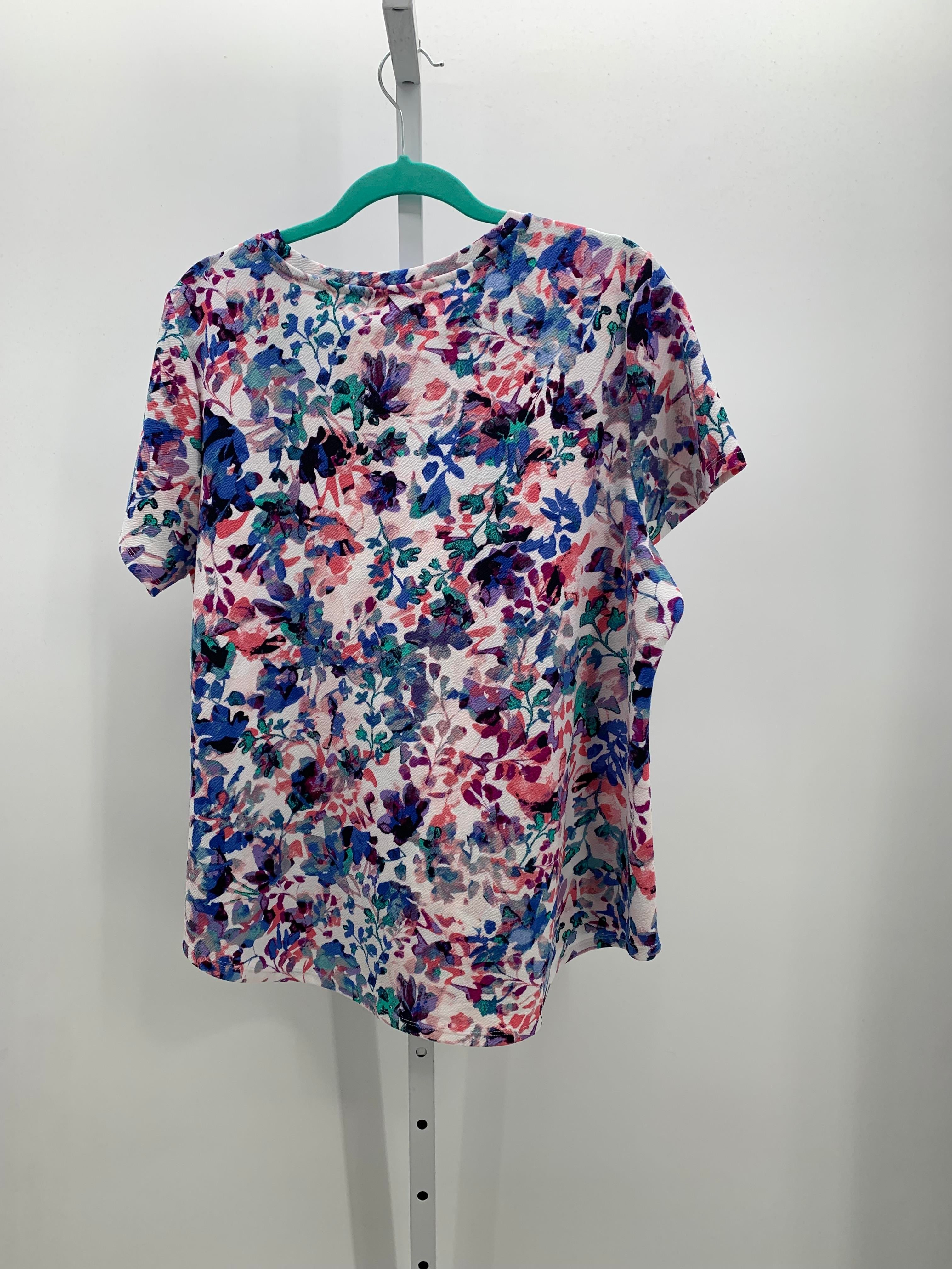 Croft & Barrow Size XXL Misses Short Sleeve Shirt