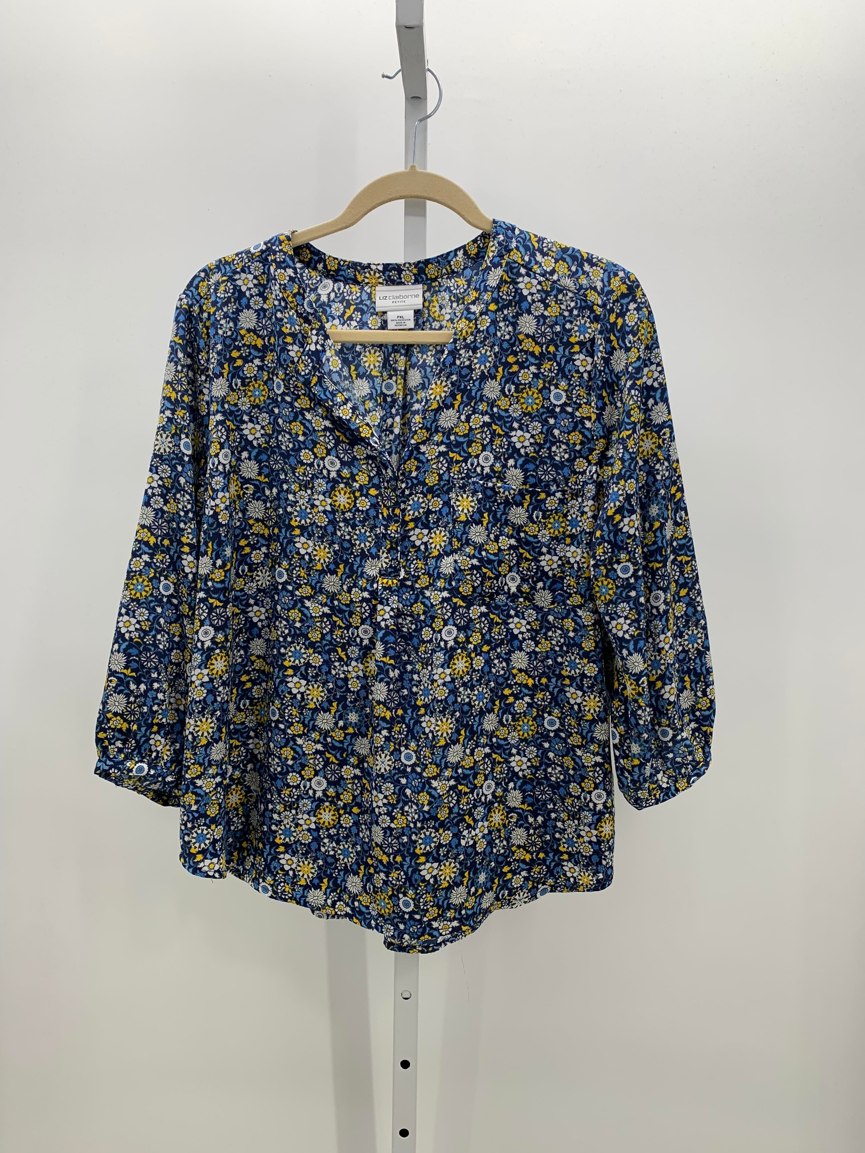 Liz Claiborne Size X Large Petite Petite 3/4 Sleeve Shirt