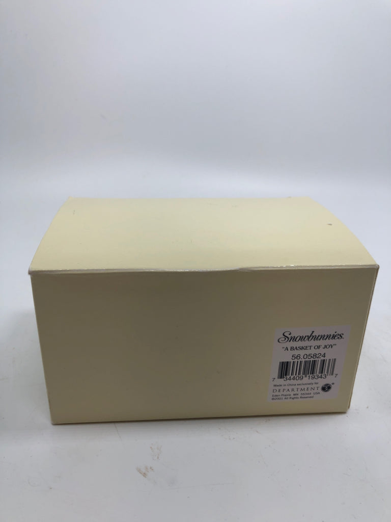 SNOW BABY BASKET OF JOY FIGURINE IN BOX.