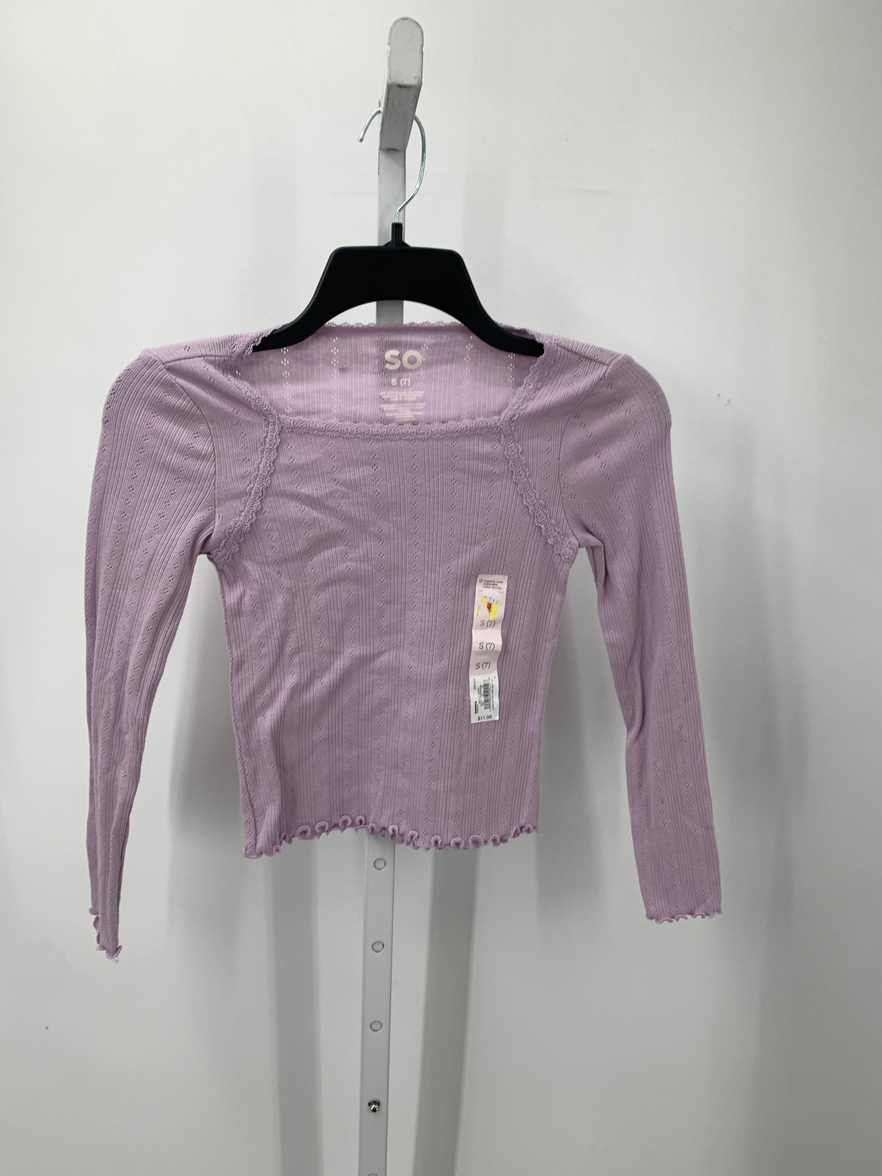 SO Size 7 Girls Long Sleeve Shirt