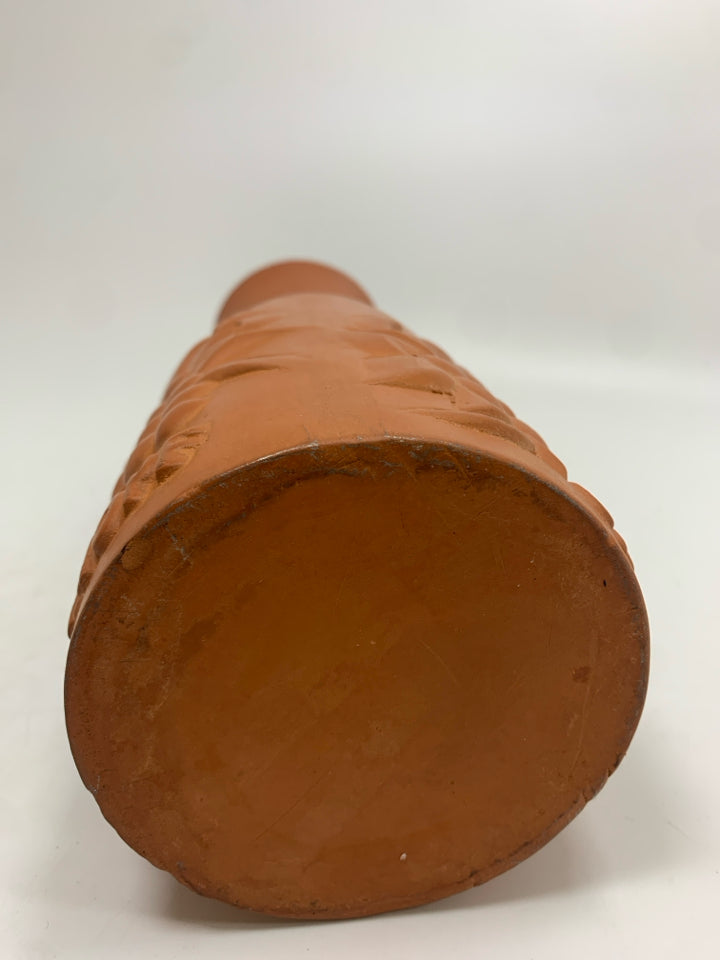 TERRA COTTA WINE DECANTER.