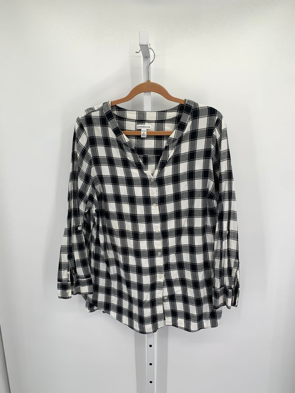 Croft & Barrow Size 1X Womens Long Sleeve Shirt