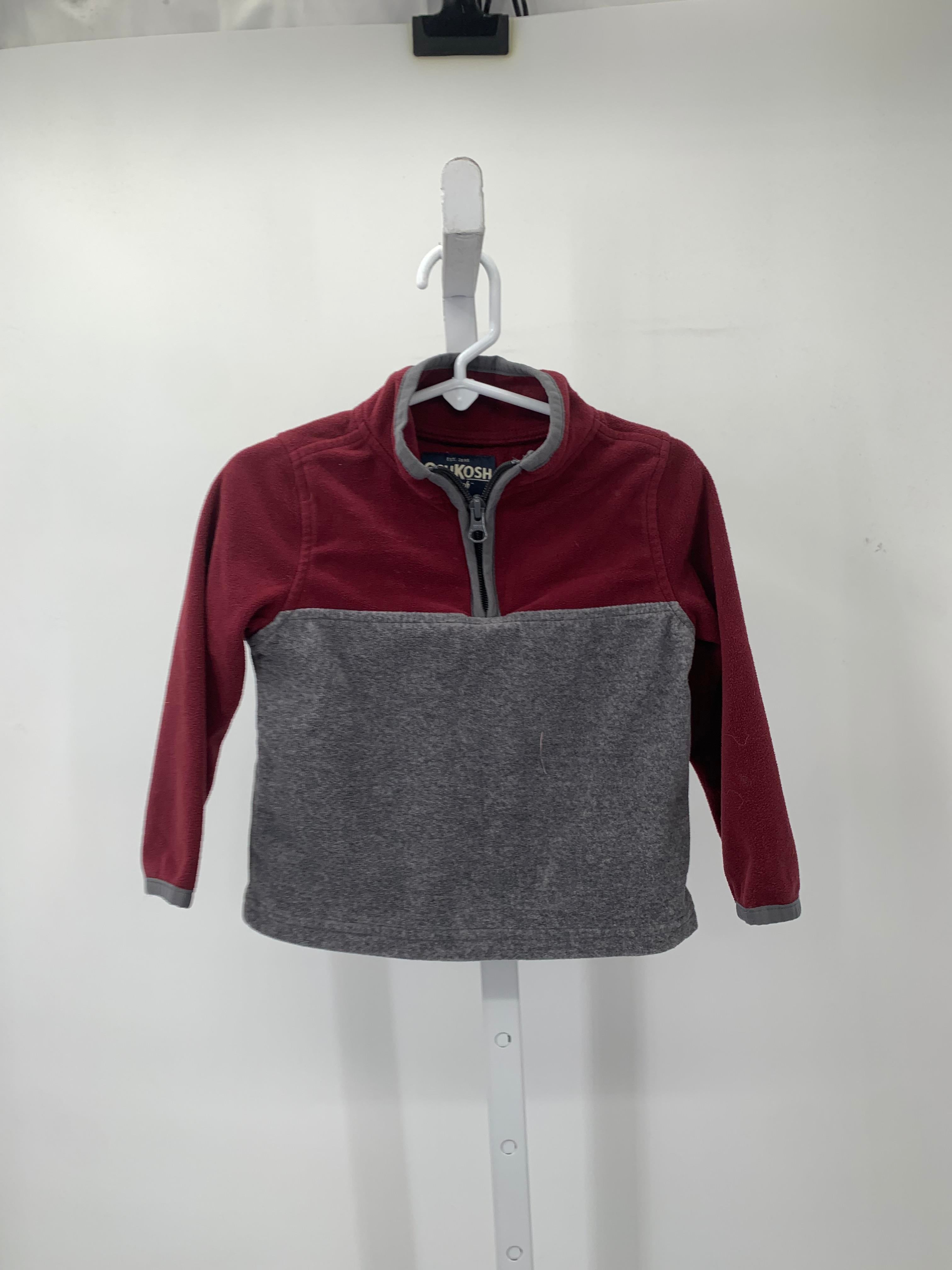 GREY PARTIAL ZIP FLEECE