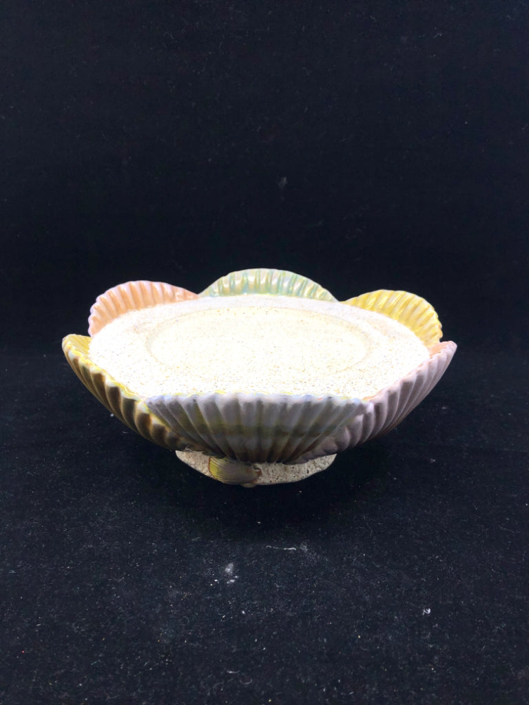 SHELL CANDLE PLATE.