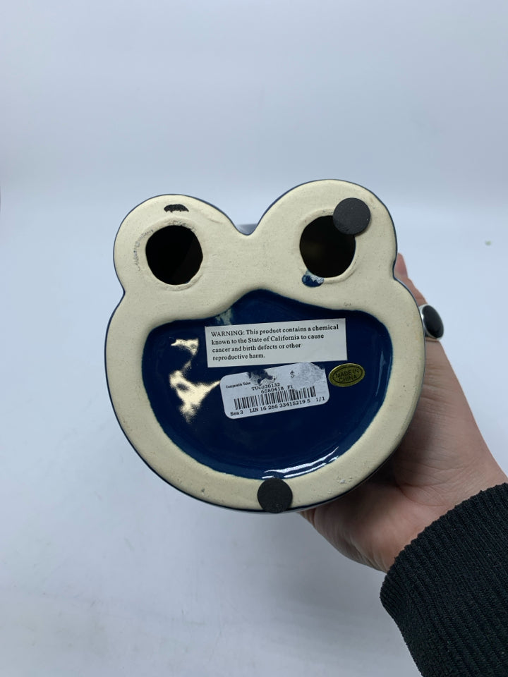 CERAMIC ELEPHANT W/ TRUNK UP.